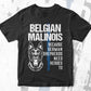 Police Dog Belgian Malinois Funny K9 Thin Blue Line Flag Editable Vector T shirt Design in Ai Png Svg Files.