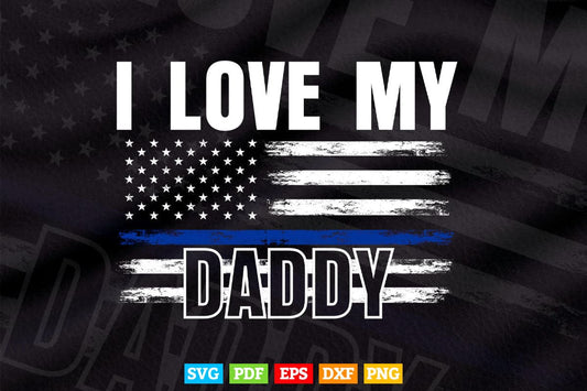 Police Officer Daddy Law Enforcement Toddler Svg Cricut Files.