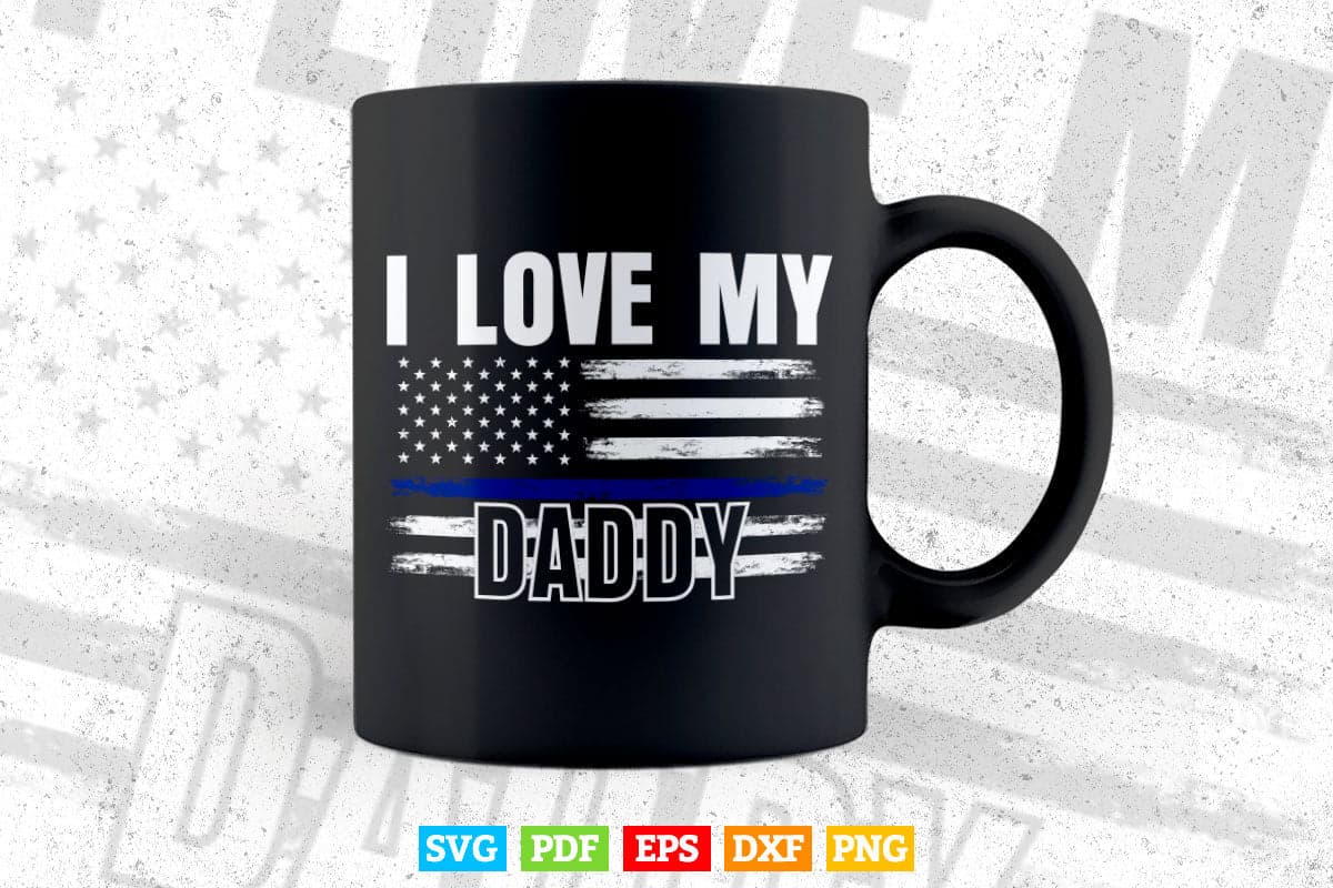 Police Officer Daddy Law Enforcement Toddler Svg Cricut Files.