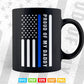 Police Officer Daddy Law Enforcement USA Flag Svg Cricut Files.