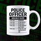 Police Officer Hourly Rate Editable Vector T-shirt Design in Ai Svg Files
