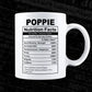Poppie Nutrition Facts Father's Day Editable Vector T-shirt Design in Ai Svg Files