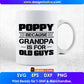 Poppy Because Grandpa Is For Old Guys Editable T shirt Design In Ai Png Svg Cutting Printable Files