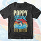 Poppy Shark Father's Day Vintage Editable Vector T-shirt Design in Ai Svg Png Files
