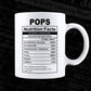 Pops Nutrition Facts Father's Day Editable Vector T-shirt Design in Ai Svg Files