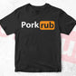 Pork Rub Funny BBQ Barbecue Editable Vector T shirt Design in Ai Png Svg Files.