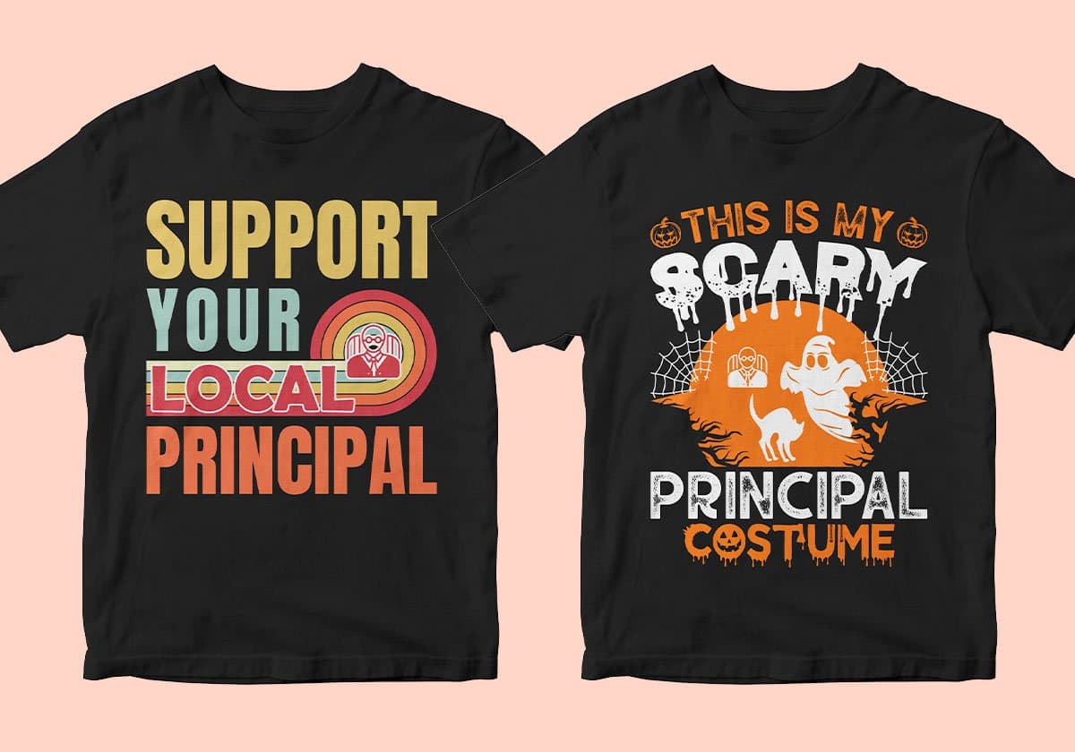 Principal 25 Editable T-shirt Designs Bundle