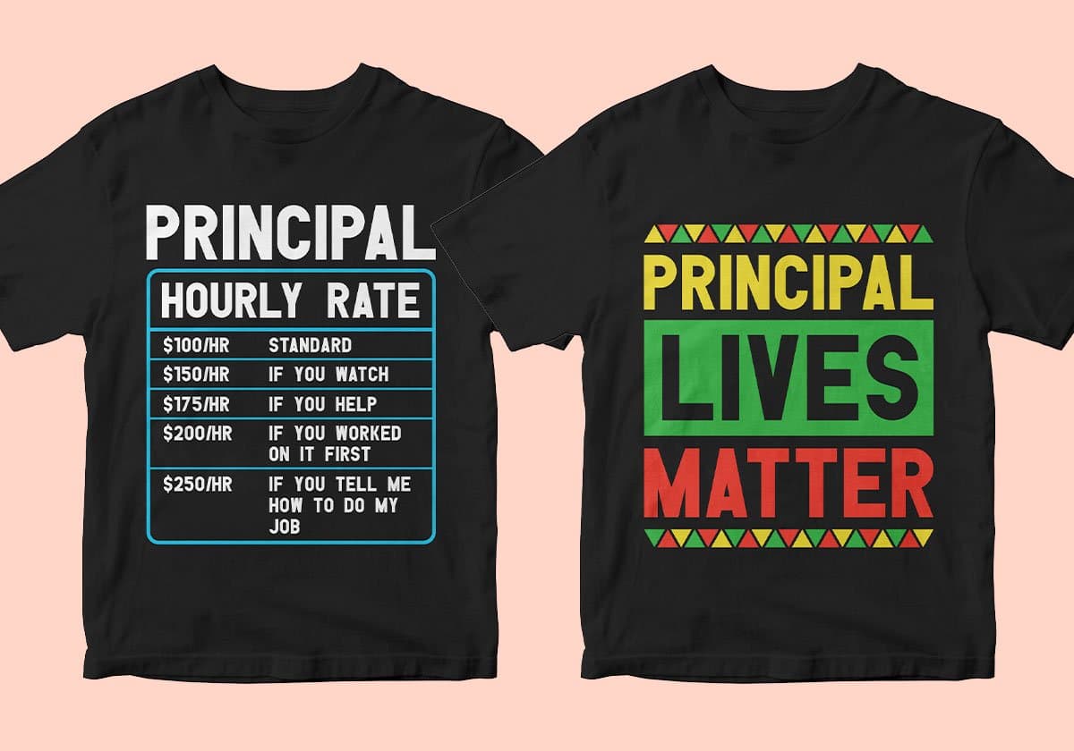 Principal 25 Editable T-shirt Designs Bundle