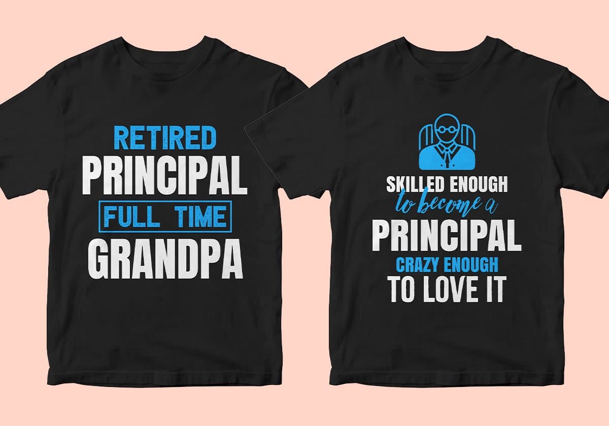 Principal 25 Editable T-shirt Designs Bundle