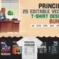 Principal 25 Editable T-shirt Designs Bundle