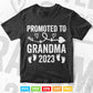 Promoted to Grandma 2023 Mother's Day Svg Png T shirt Design.