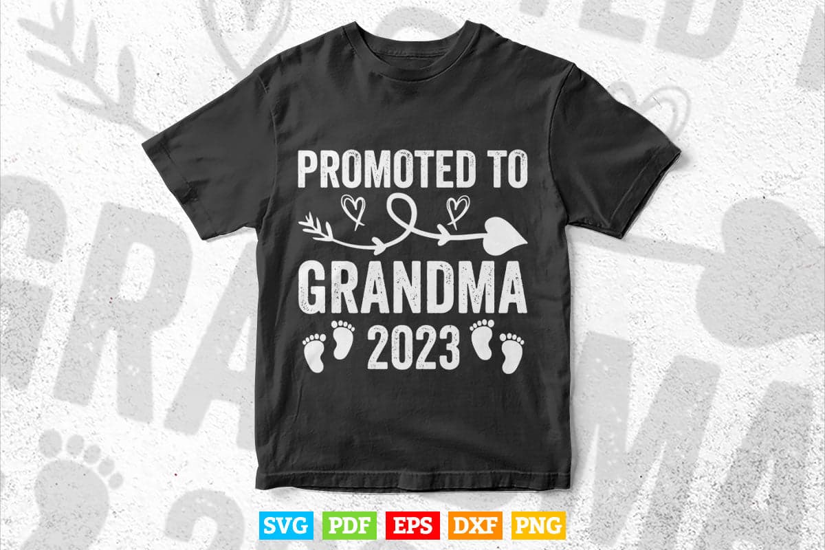 Promoted to Grandma 2023 Mother's Day Svg Png T shirt Design.