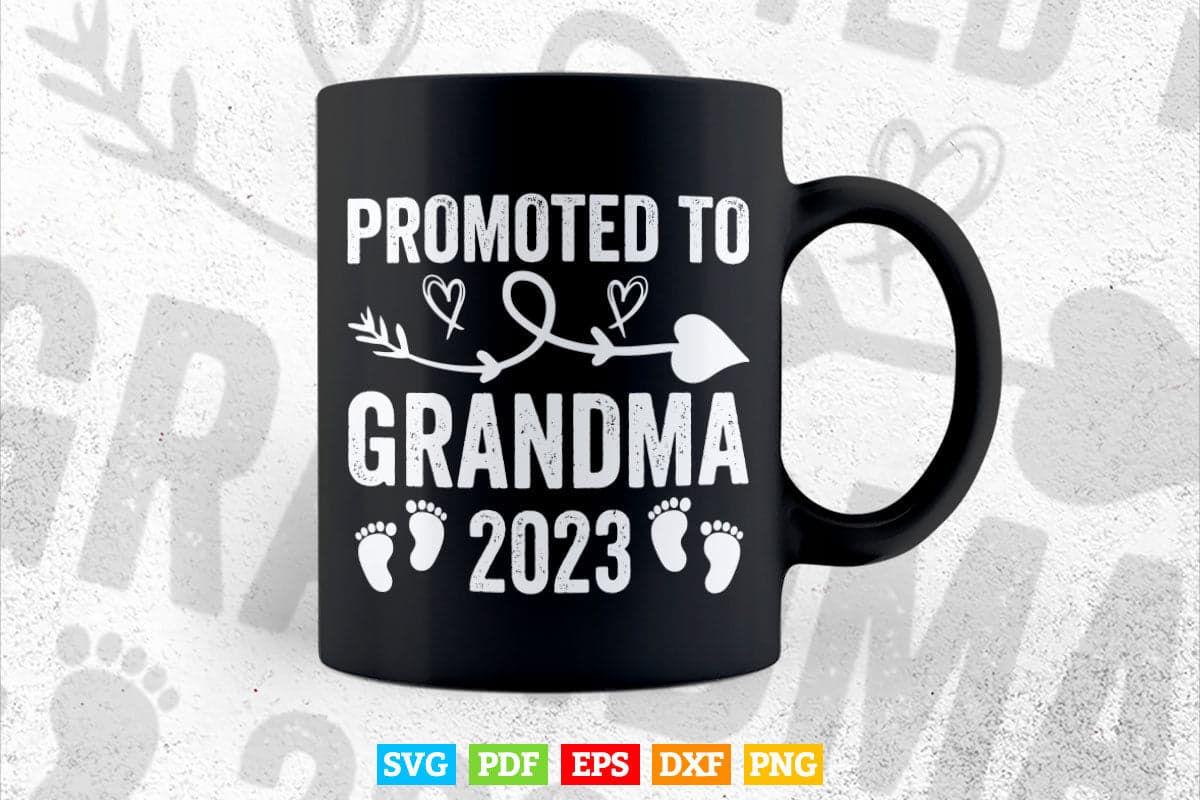 Promoted to Grandma 2023 Mother's Day Svg Png T shirt Design.