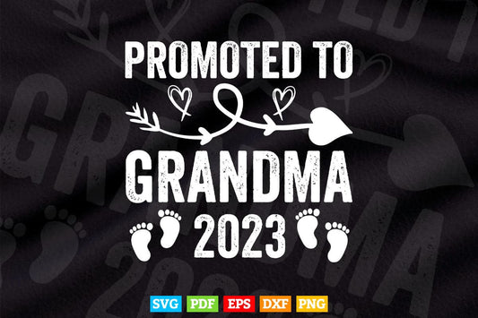 Promoted to Grandma 2023 Mother's Day Svg Png T shirt Design.