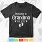 Promoted To Grandma Est 2023 Grandmother Svg Cutting T shirt Design.