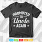 Promoted to Uncle 2022 Again Svg Png Cut Files.