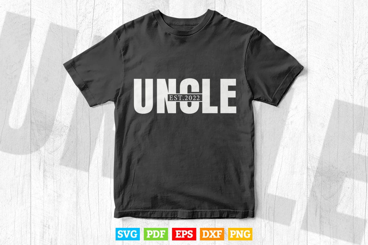 Promoted to Uncle est 2022 Svg Png Cut Files.