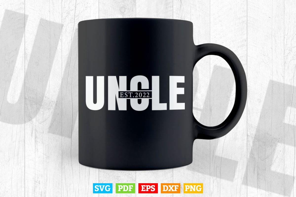 Promoted to Uncle est 2022 Svg Png Cut Files.