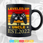 Promoted To Uncle Leveled Up To Daddy Gaming Svg Png Cut Files.