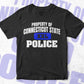 Property of Connecticut State Police Back The Thin Blue Line Editable Vector T shirt Design in Ai Png Svg Files.