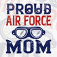 Proud Air Force Mom Editable Vector T shirt Designs In Svg Png Printable Files