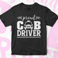 Proud Cab Driver Editable Vector T-shirt Design in Ai Svg Png Files