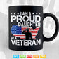 Proud Daughter Veteran Nothing Scares Patriotic Veterans Day Svg Png Cut Files.