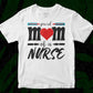 Proud Mom Of A Nurse T shirt Design In Svg Png Cutting Printable Files