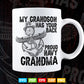Proud Navy Grandma My Grandson Has Your Back Svg Png Cut Files.