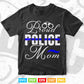 Proud Police Mom Thin Blue Line Police Officer Mother's Day Svg Cricut Files.