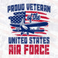 Proud Veteran of the United States Air Force Vector T-shirt Design in Svg Png Files