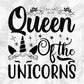 Queen Of The Unicorns Animal T shirt Design In Svg Png Cutting Printable Files
