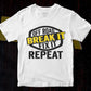 Race It Break It Fix It Repeat Funny Car Racing T shirt Design Png Svg Printable Files