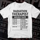 Radiation Therapist Hourly Rate Editable Vector T-shirt Design in Ai Svg Files