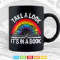 Rainbow Reading Book Lover Svg Png Cut Files.