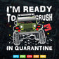 Ready To Crush 3 In Quarantine Monster Truck 3rd Birthday Svg T shirt Design.