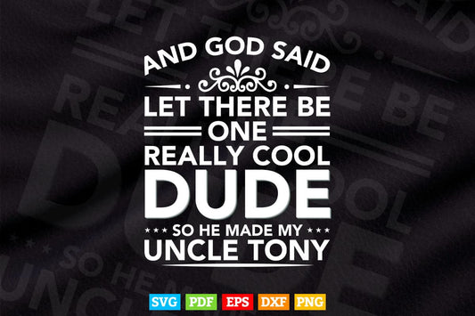 Really Cool Dude Funny Niece Nephew Svg Png Cut Files.