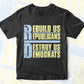 Rebuild Us Republicans Destroy Us Democrats United States Presidential Election Vector T-shirt Design in Ai Svg Png Files