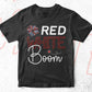 Red White Boom 4th Of July Independence Day Vector T shirt Design in Ai Png Svg Files.