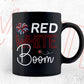 Red White Boom 4th Of July Independence Day Vector T shirt Design in Ai Png Svg Files.