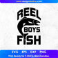 Reel Boys Fish T shirt Design In Svg Png Cutting Printable Files