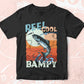 Reel Cool Bampy Fishing Father's Day Editable Vector T-shirt Design in Ai Svg Files