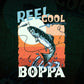Reel Cool Boppa Fishing Father's Day Editable Vector T-shirt Design in Ai Svg Files