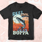 Reel Cool Boppa Fishing Father's Day Editable Vector T-shirt Design in Ai Svg Files