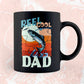 Reel Cool Dad Fishing Father's Day Editable Vector T-shirt Design in Ai Svg Files