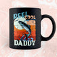 Reel Cool Daddy Fishing Father's Day Editable Vector T-shirt Design in Ai Svg Files