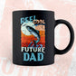 Reel Cool Future Dad Fishing Father's Day Editable Vector T-shirt Design in Ai Svg Files