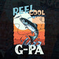 Reel Cool G-pa Fishing Father's Day Editable Vector T-shirt Design in Ai Svg Files