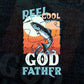 Reel Cool God Father Fishing Father's Day Editable Vector T-shirt Design in Ai Svg Files