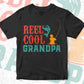 Reel Cool Grandpa Hunting Editable Vector T shirt Design In Svg Png Printable Files